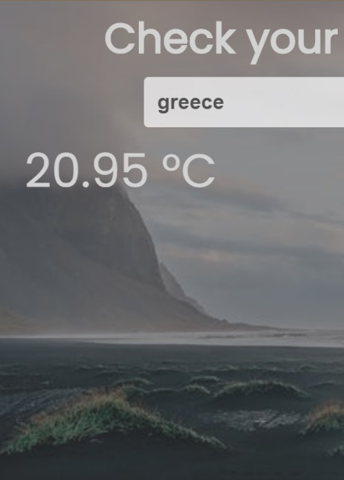 Weather app main screen.